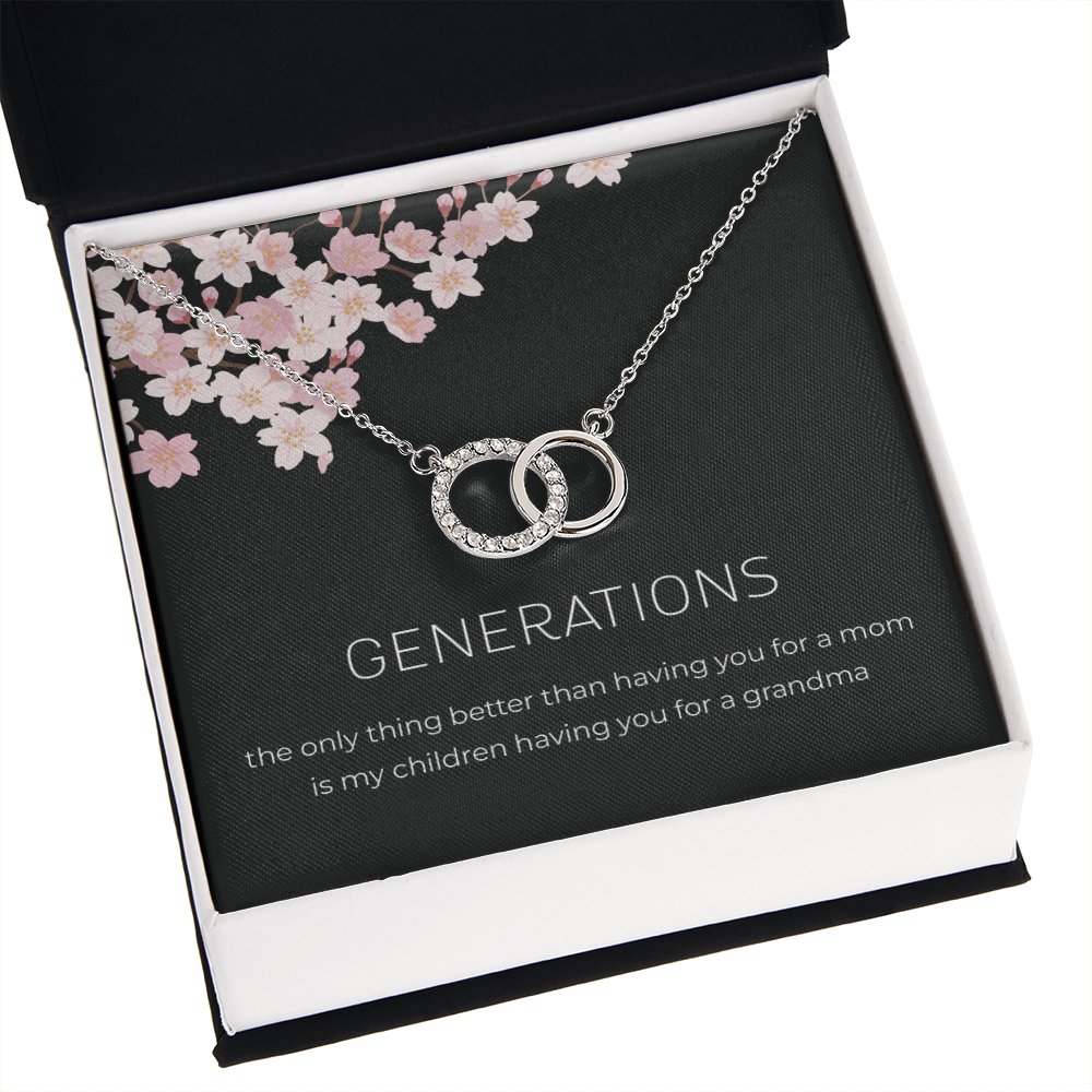 Generations Necklace For Grandma Mother Granddaughter