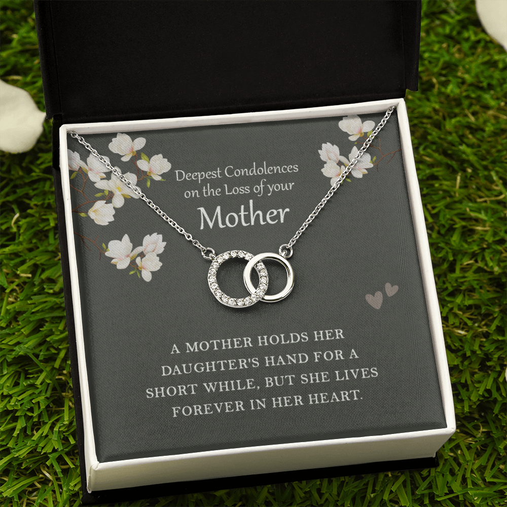 Memorial Necklace Gift for Loss of Mother - Perfect Pair Necklace