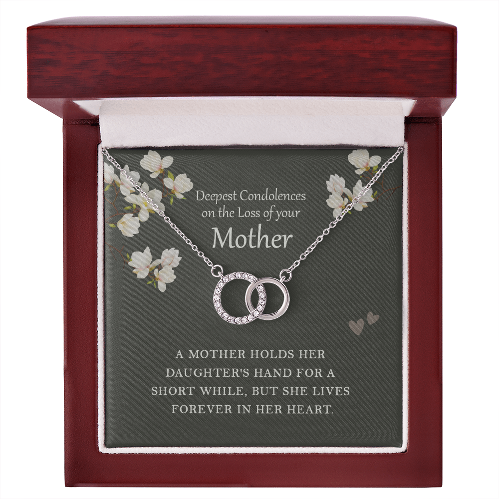 Memorial Necklace Gift for Loss of Mother - Perfect Pair Necklace
