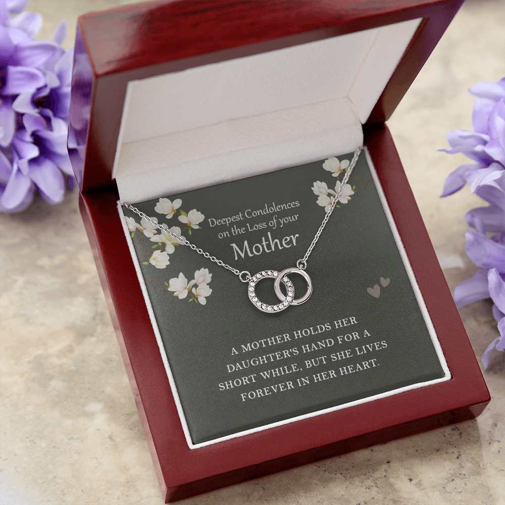 Memorial Necklace Gift for Loss of Mother - Perfect Pair Necklace