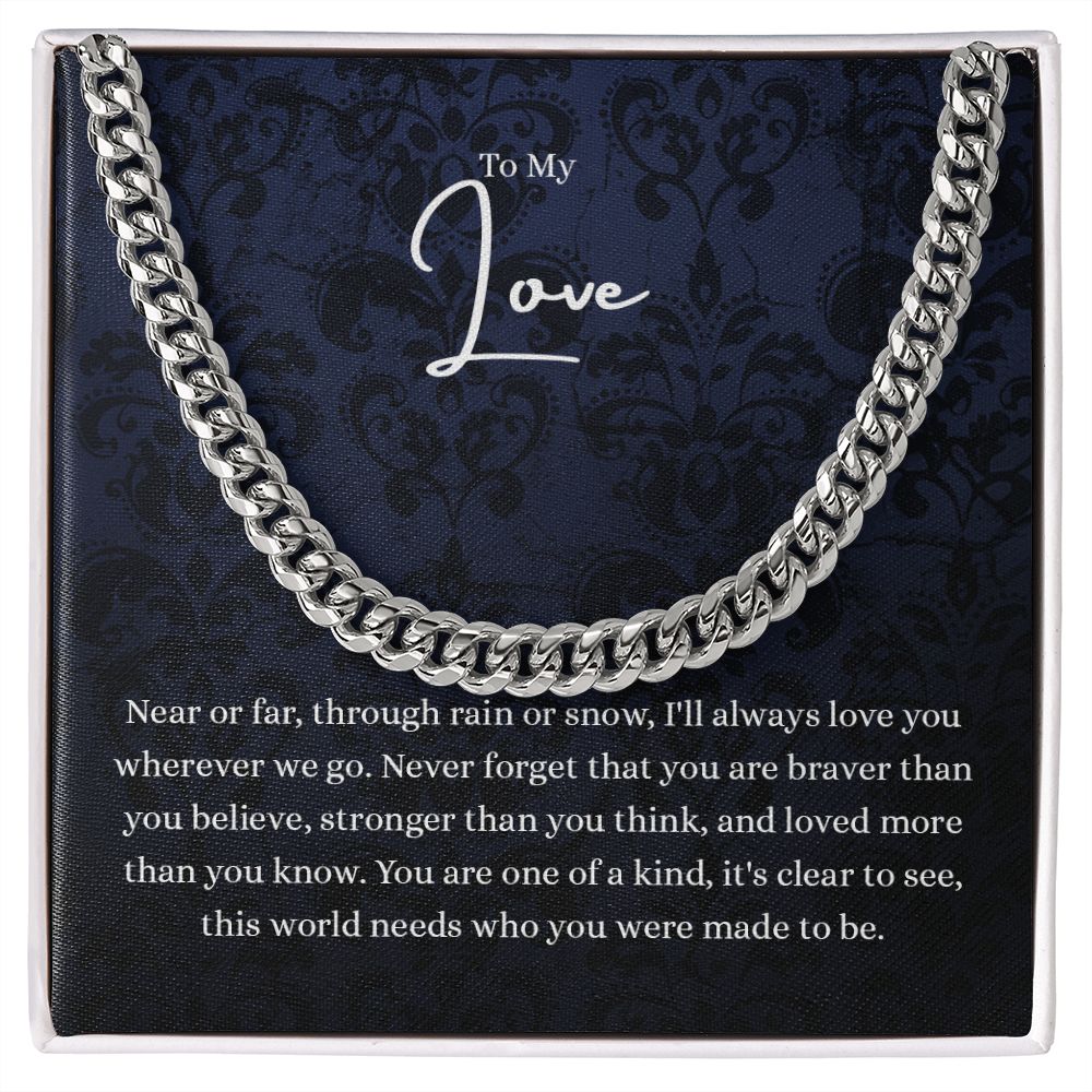 To My Love - Cuban Link Chain - B0BHTSCG31