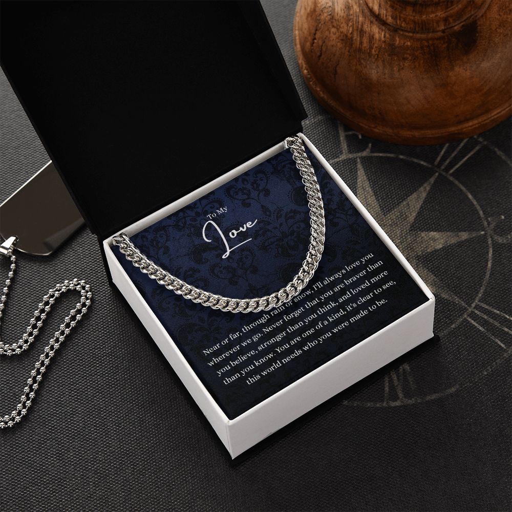 To My Love - Cuban Link Chain - B0BHTSCG31