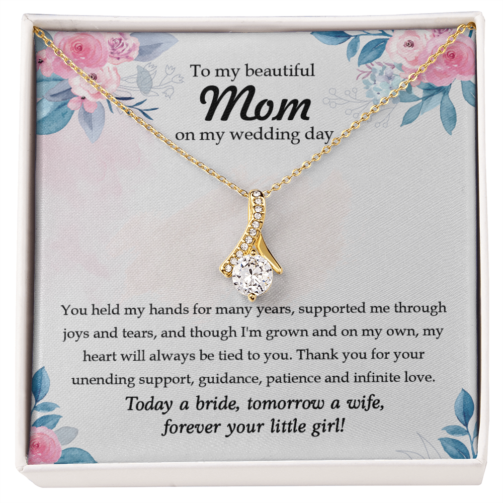 To My Mom On Wedding Day From Daughter - Alluring Beauty Necklace