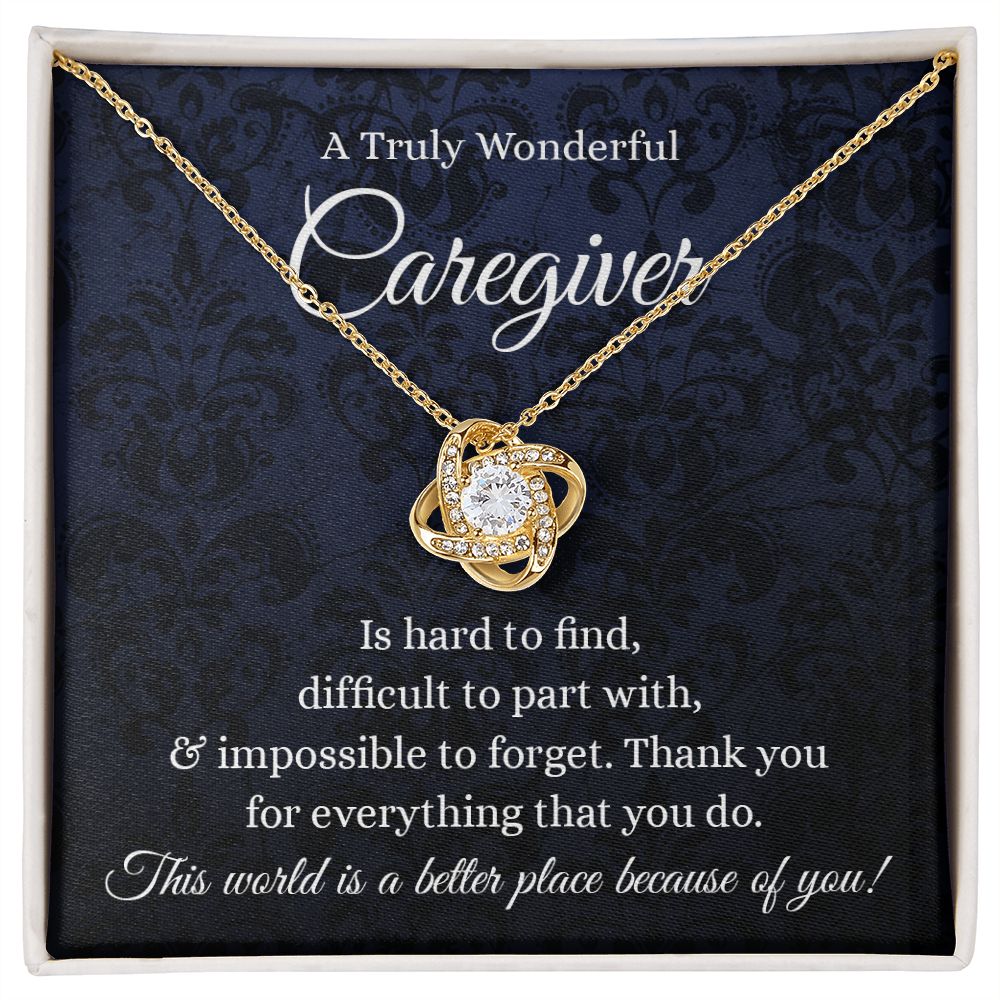 Caregiver - Love Knot Necklace - B0BHPVKJXR