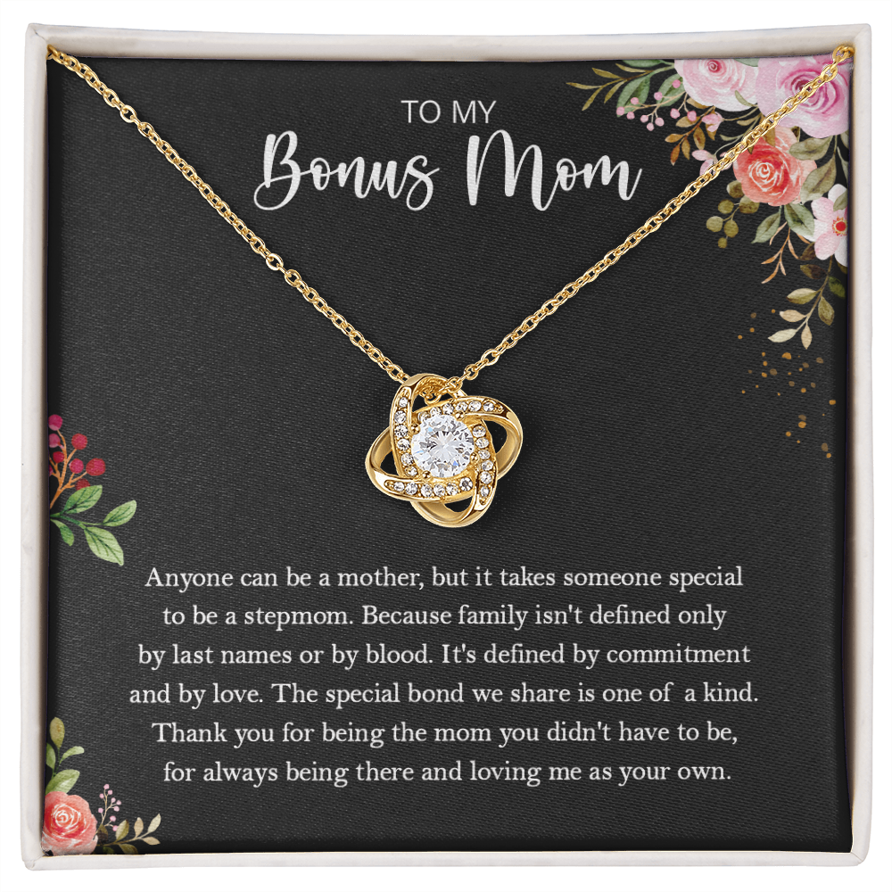 To My Bonus Mom Gift From Daughter - Love Knot Necklace
