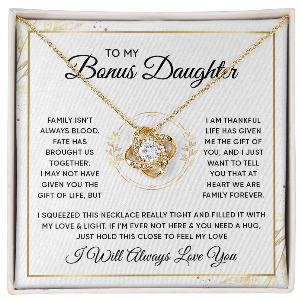 Bonus Daughter Gifts From Stepmom - Love Knot necklace