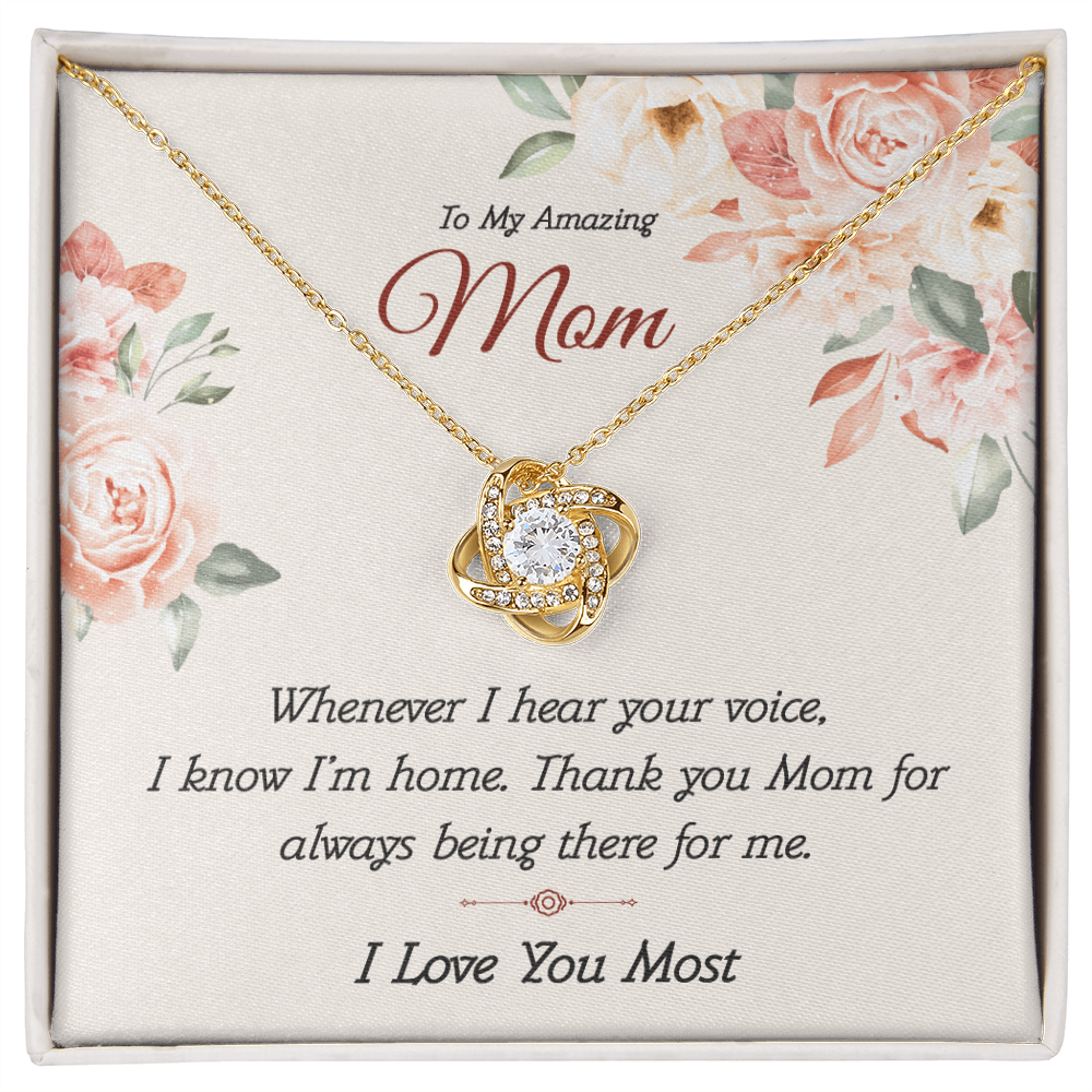 To My Amazing Mom From Daughter - Love Knot Necklace