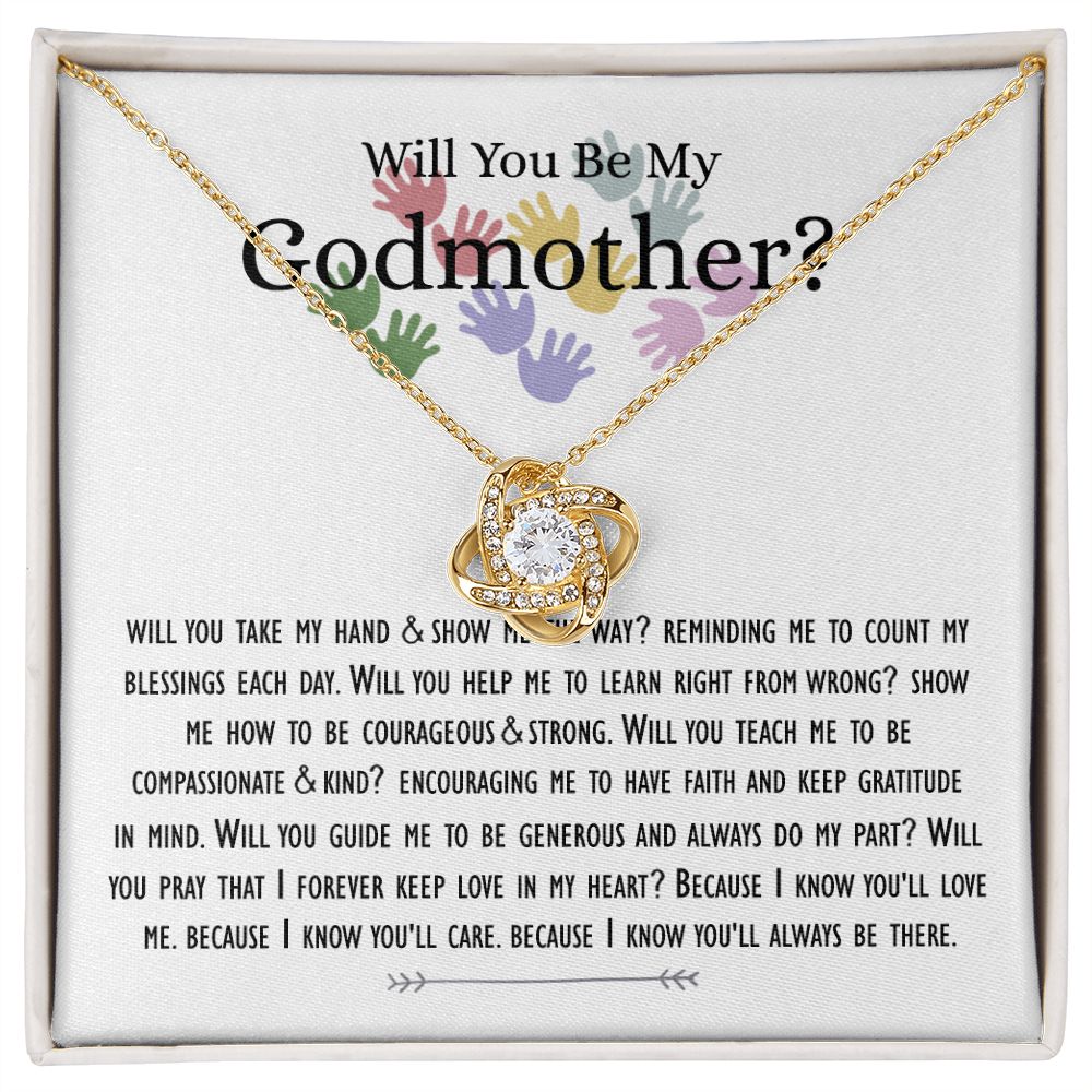 Godmother - Love Knot Necklace - B0BHTTDHTC