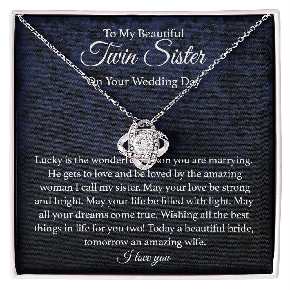 B0BHPT1LZT - Love Knot Necklace - Twin Sister