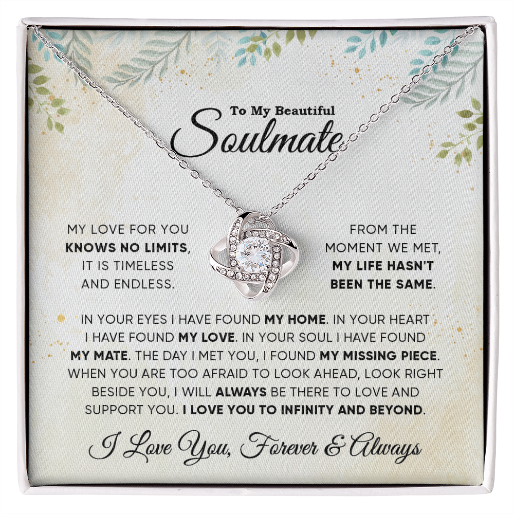 Couples Gifts Necklace To My Soulmate - Love Knot Necklace