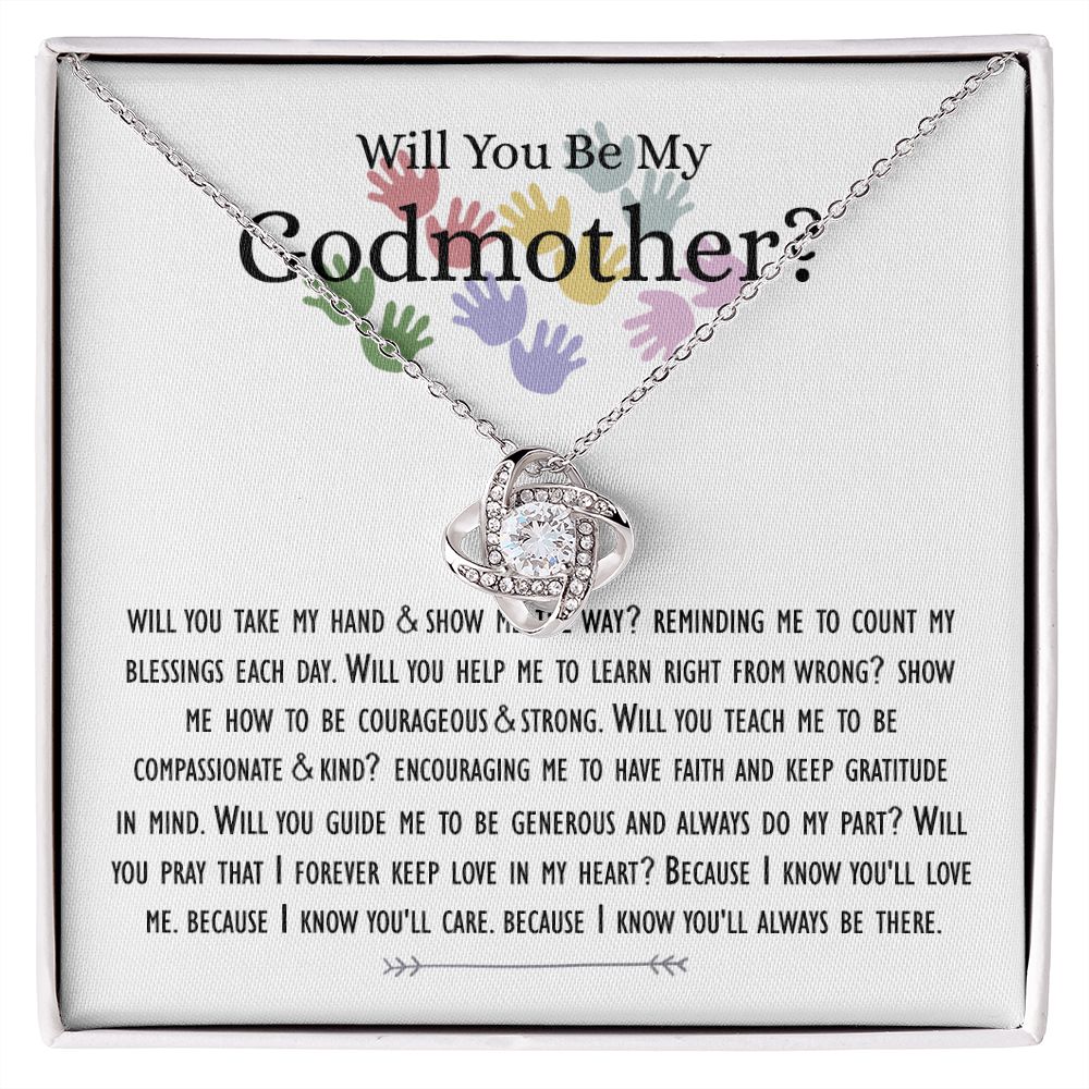 Godmother - Love Knot Necklace - B0BHTTDHTC