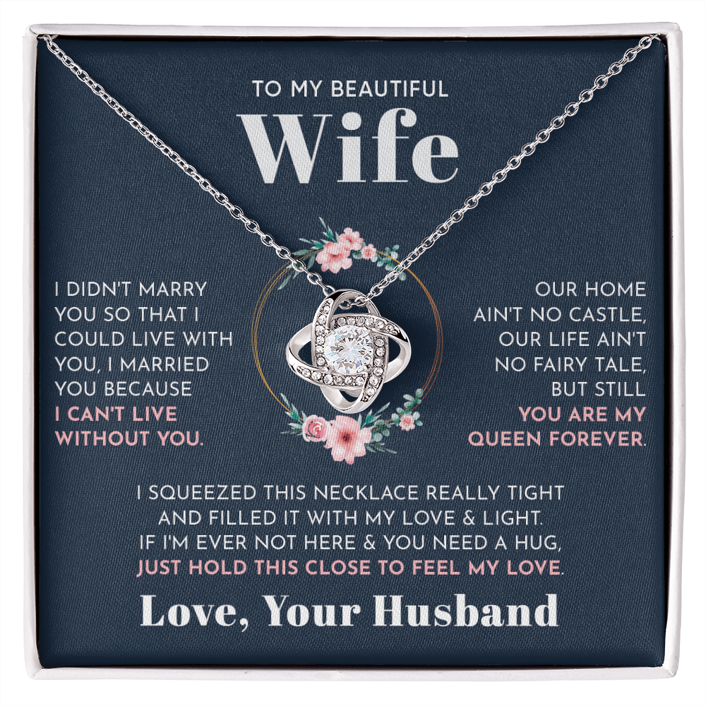 To My Wife From Husband - Love Knot Necklace
