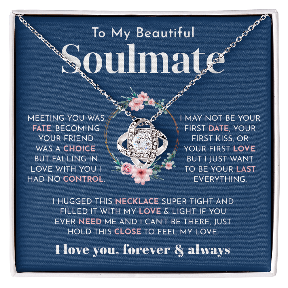 To My Soulmate From Husband Boyfriend - Love Knot Necklace