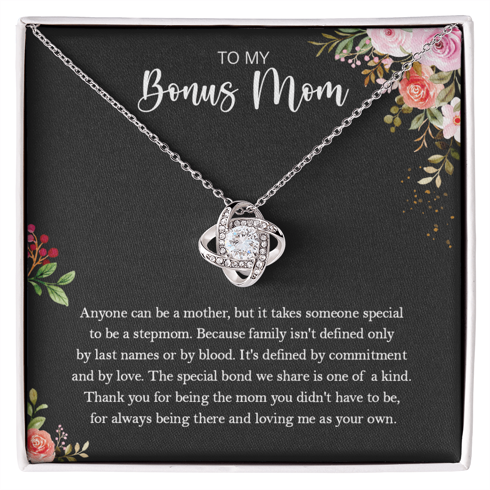 To My Bonus Mom Gift From Daughter - Love Knot Necklace