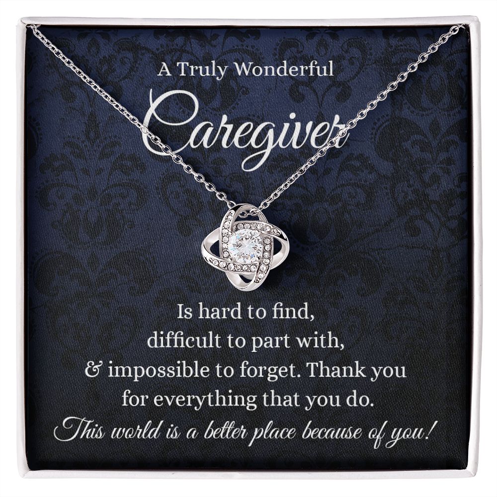 Caregiver - Love Knot Necklace - B0BHPVKJXR