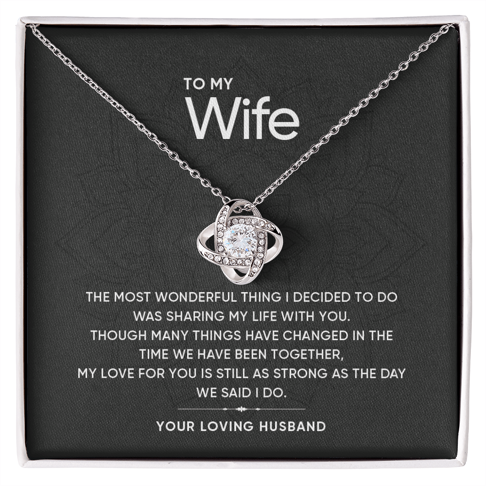 To My Wife From Husband - Love Knot Necklace