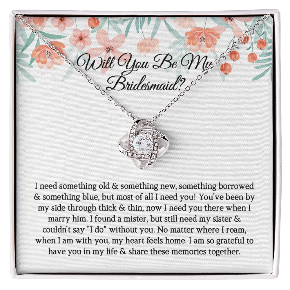 Gifts For Bridesmaid On Wedding Day - Love Knot Necklace