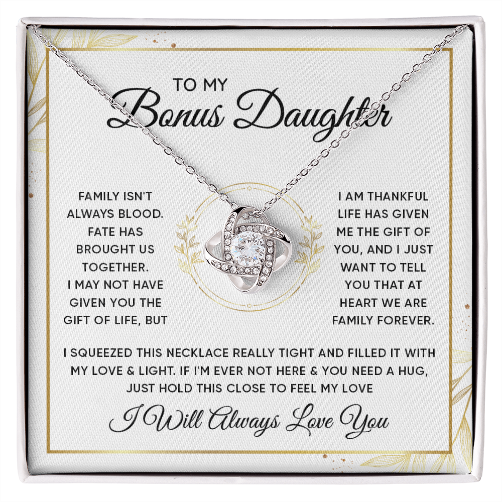 Bonus Daughter Gifts From Stepmom - Love Knot necklace