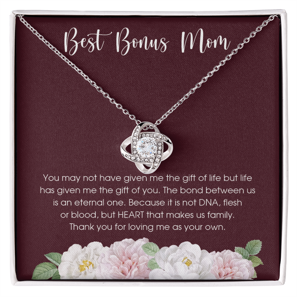 To My Bonus Mom Gift From Daughter - Love Knot Necklace