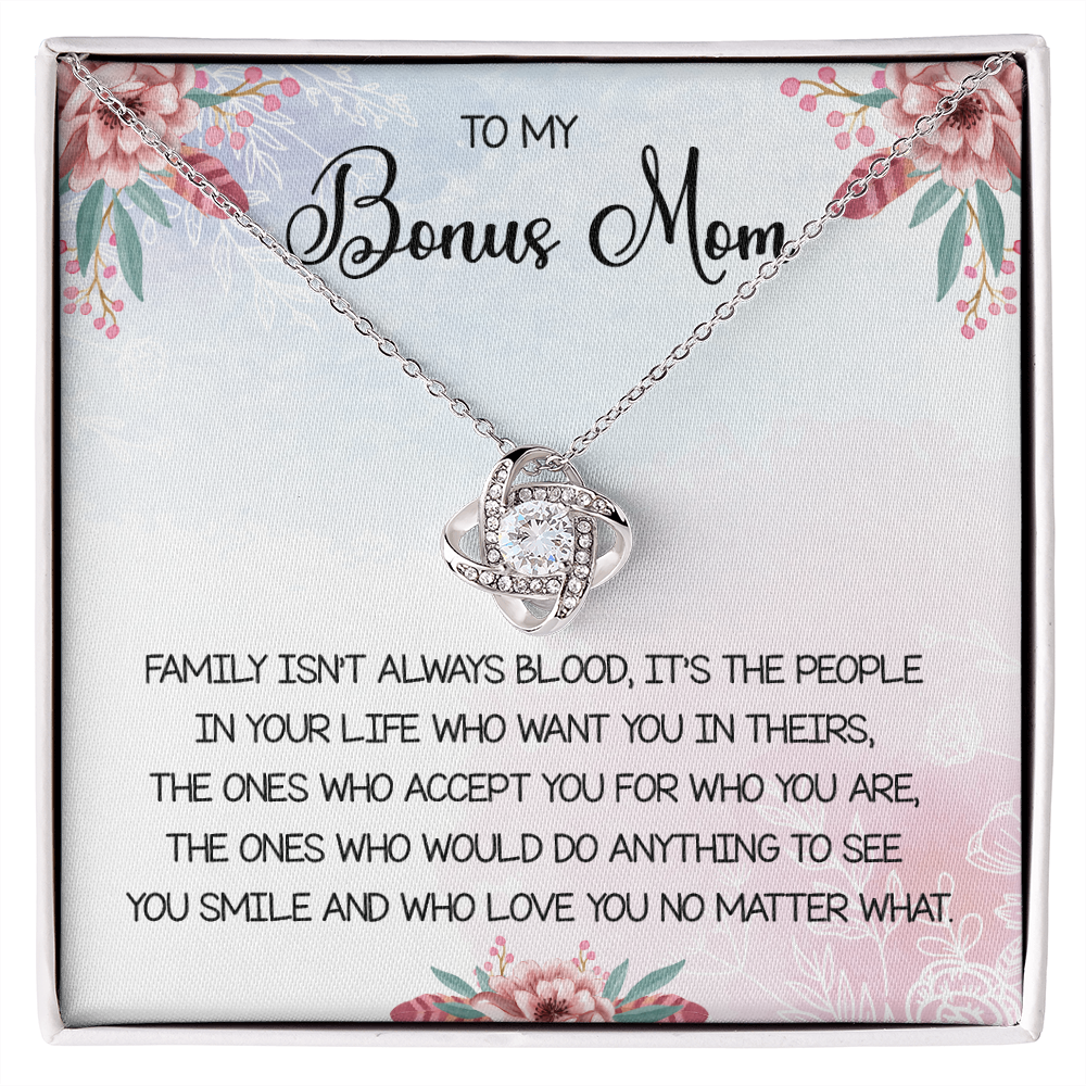 To My Bonus Mom Gift From Daughter - Love Knot Necklace