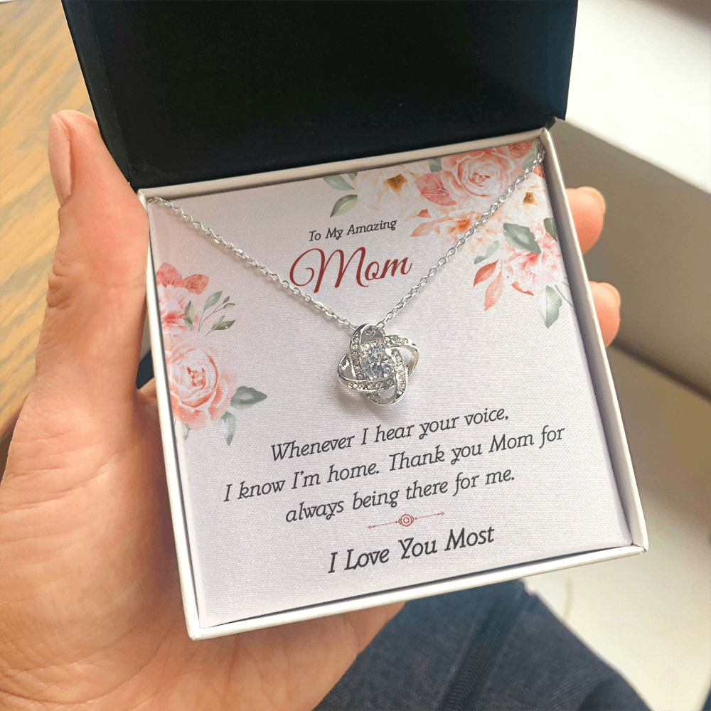 To My Amazing Mom From Daughter - Love Knot Necklace