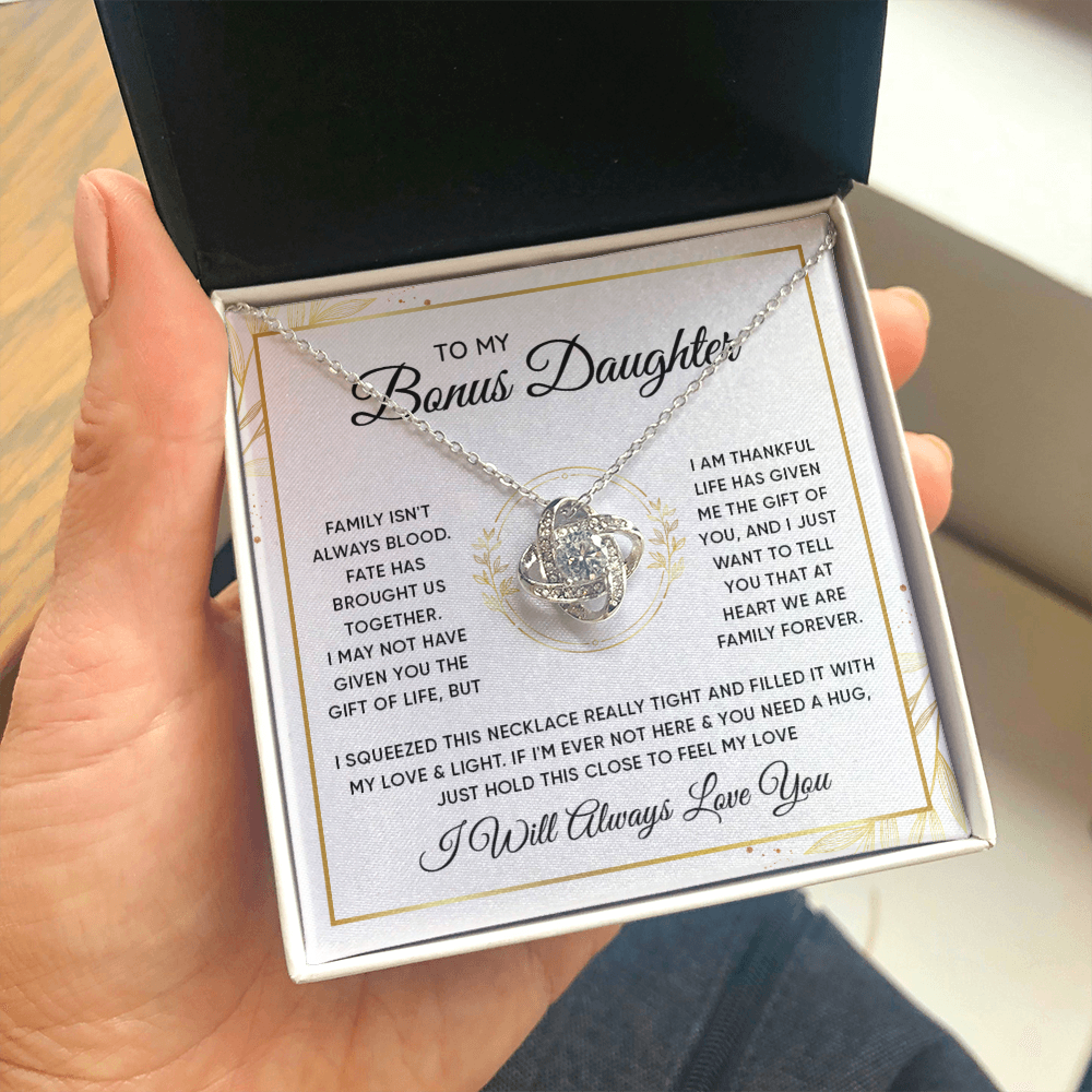 Bonus Daughter Gifts From Stepmom - Love Knot necklace