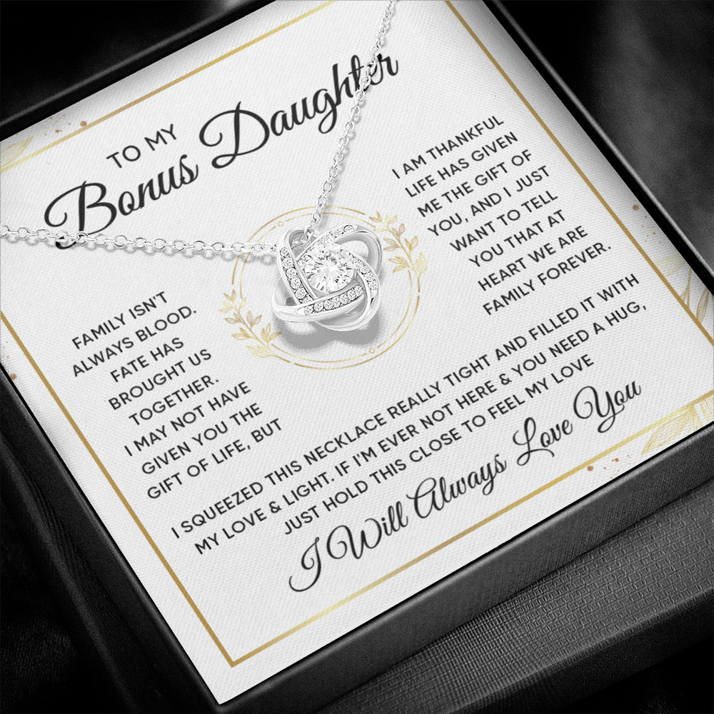 Bonus Daughter Gifts From Stepmom - Love Knot necklace