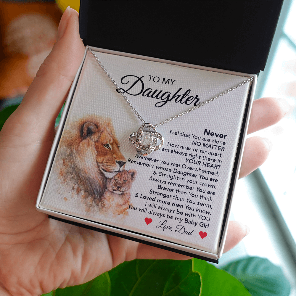 To My Daughter From Dad - Love Knot Necklace