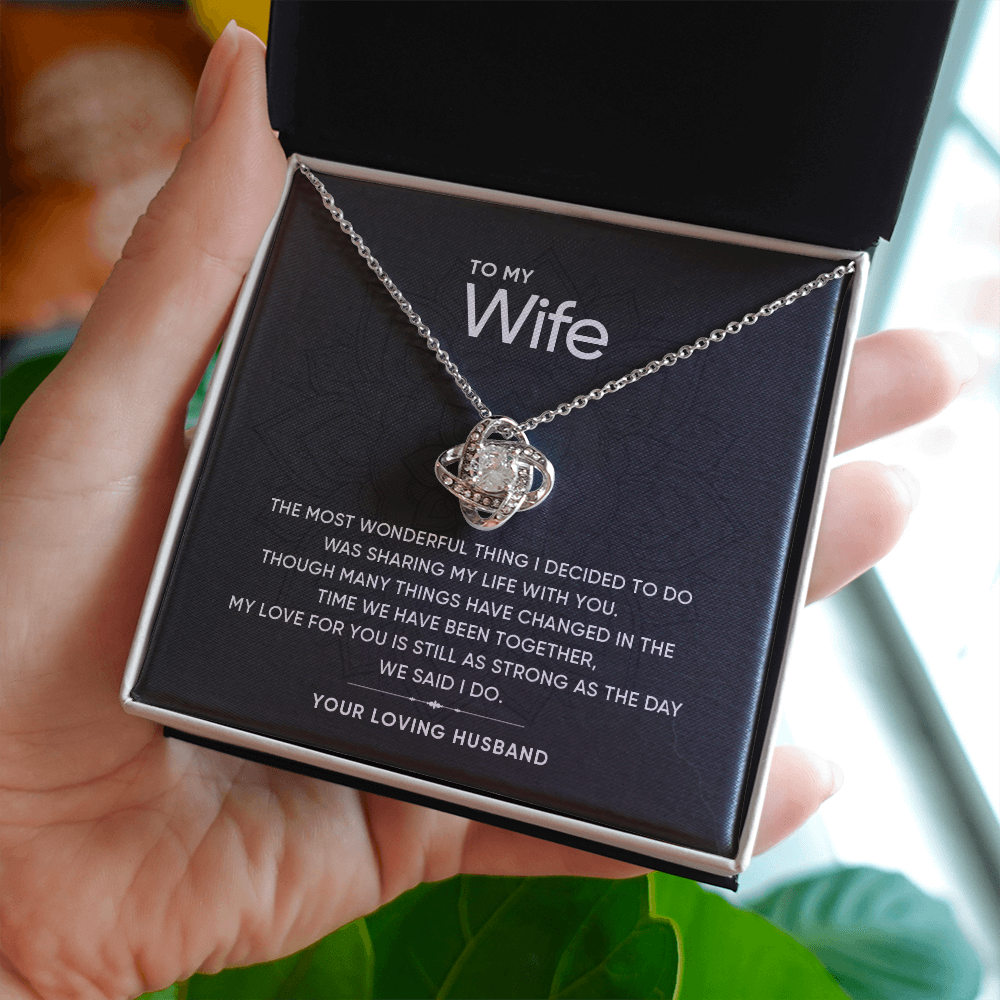 To My Wife From Husband - Love Knot Necklace