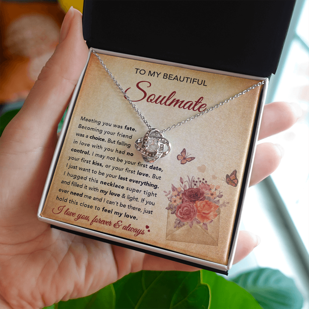 To My Soulmate Necklace From Husband Boyfriend - Love Knot