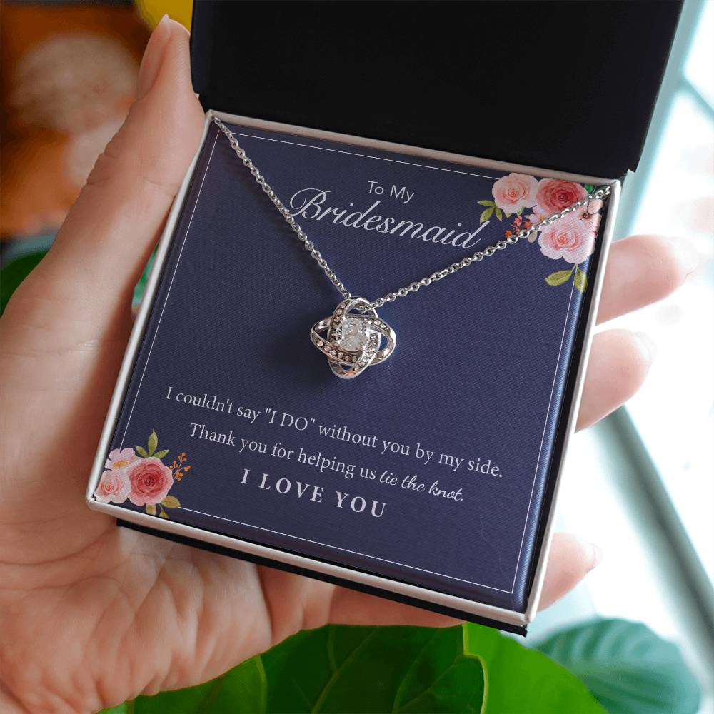 Gifts For Bridesmaid On Wedding Day - Love Knot Necklace