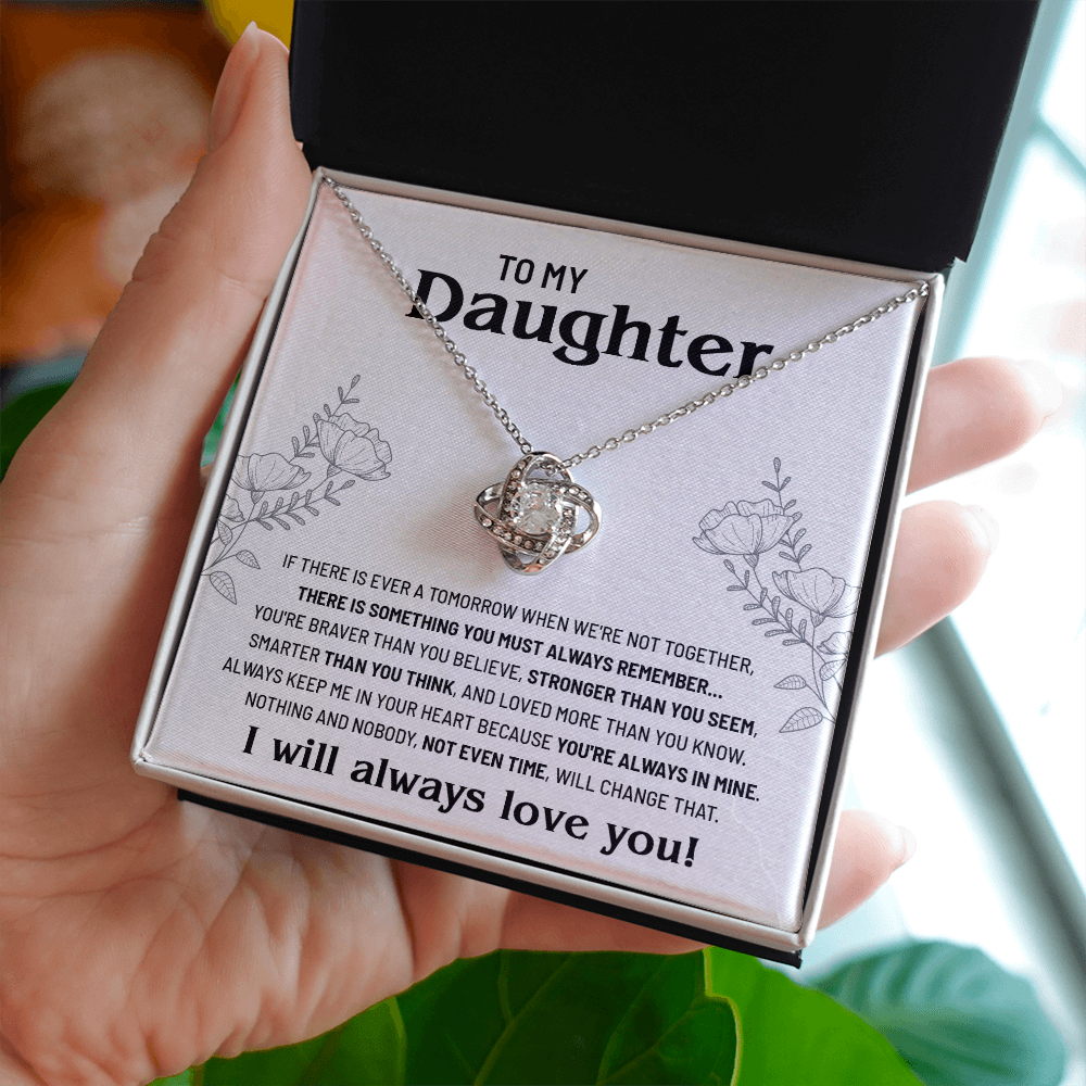 To My Daughter From Mom - Love Knot Necklace