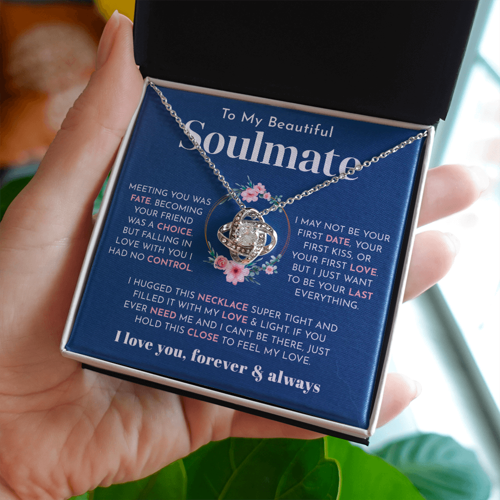To My Soulmate From Husband Boyfriend - Love Knot Necklace