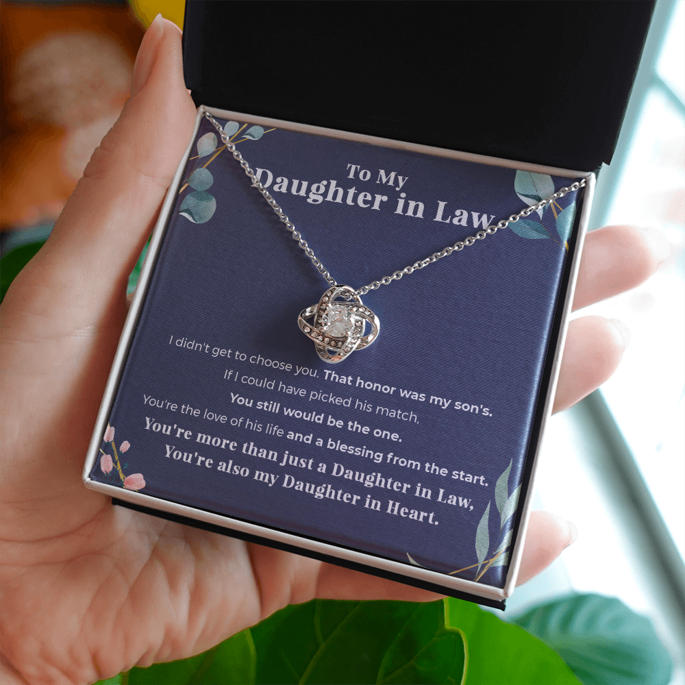 To My Daughter in Law From Mother in Law - Love Knot Necklace