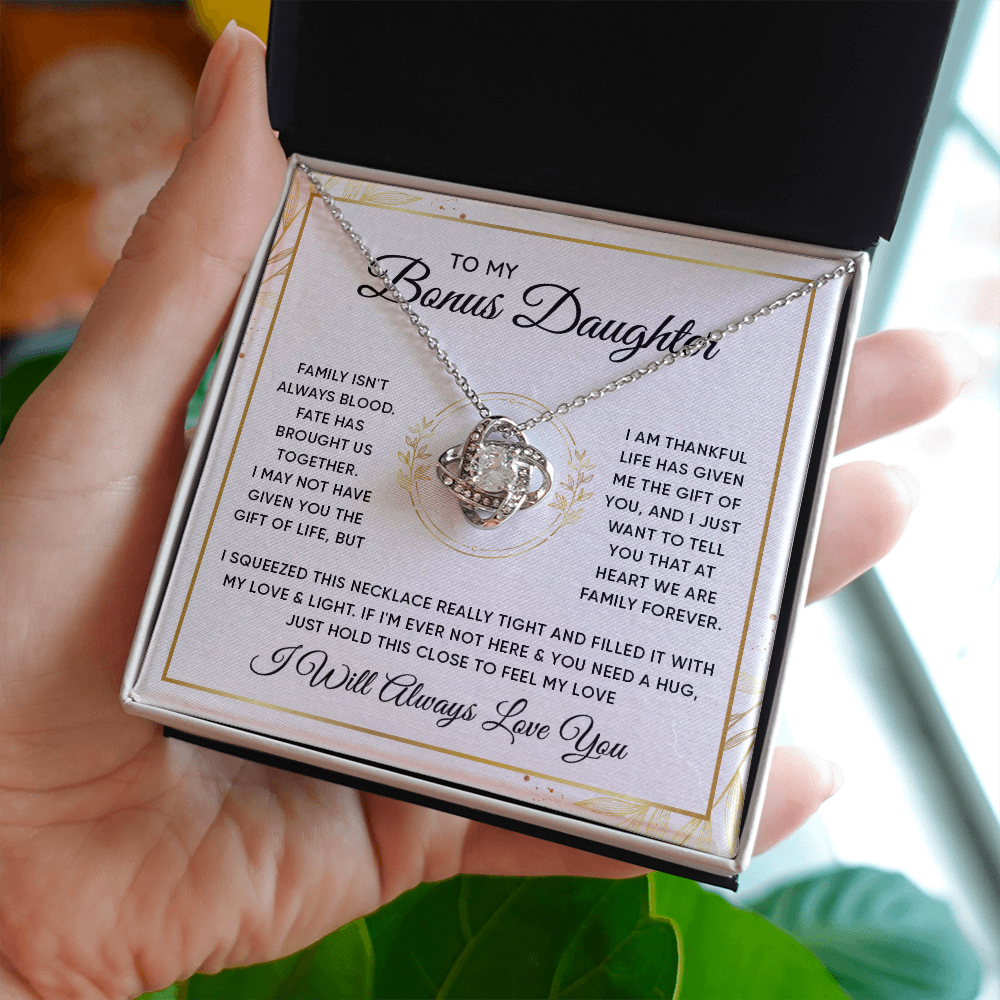 Bonus Daughter Gifts From Stepmom - Love Knot necklace