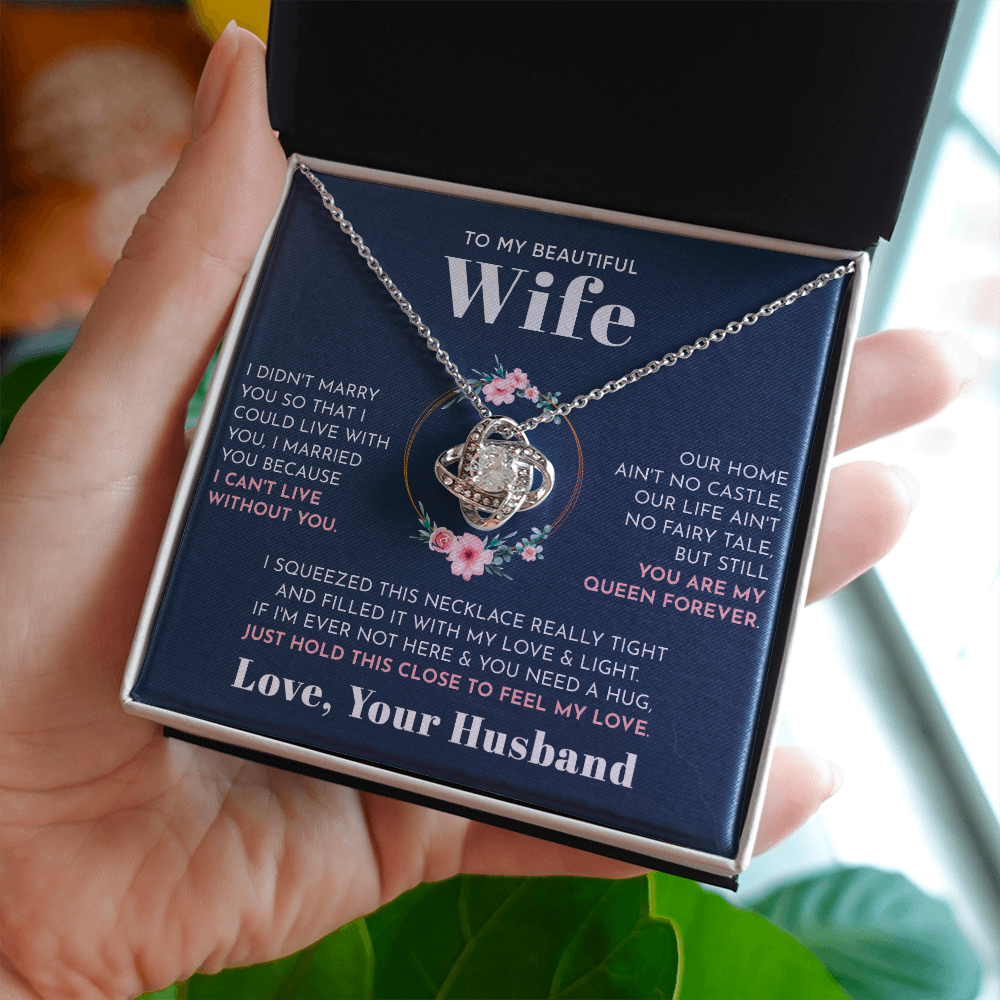 To My Wife From Husband - Love Knot Necklace