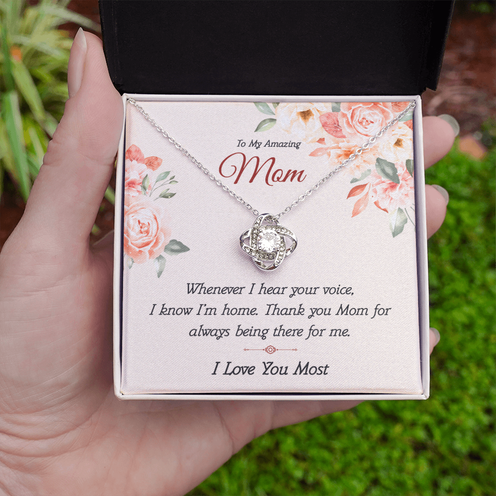 To My Amazing Mom From Daughter - Love Knot Necklace