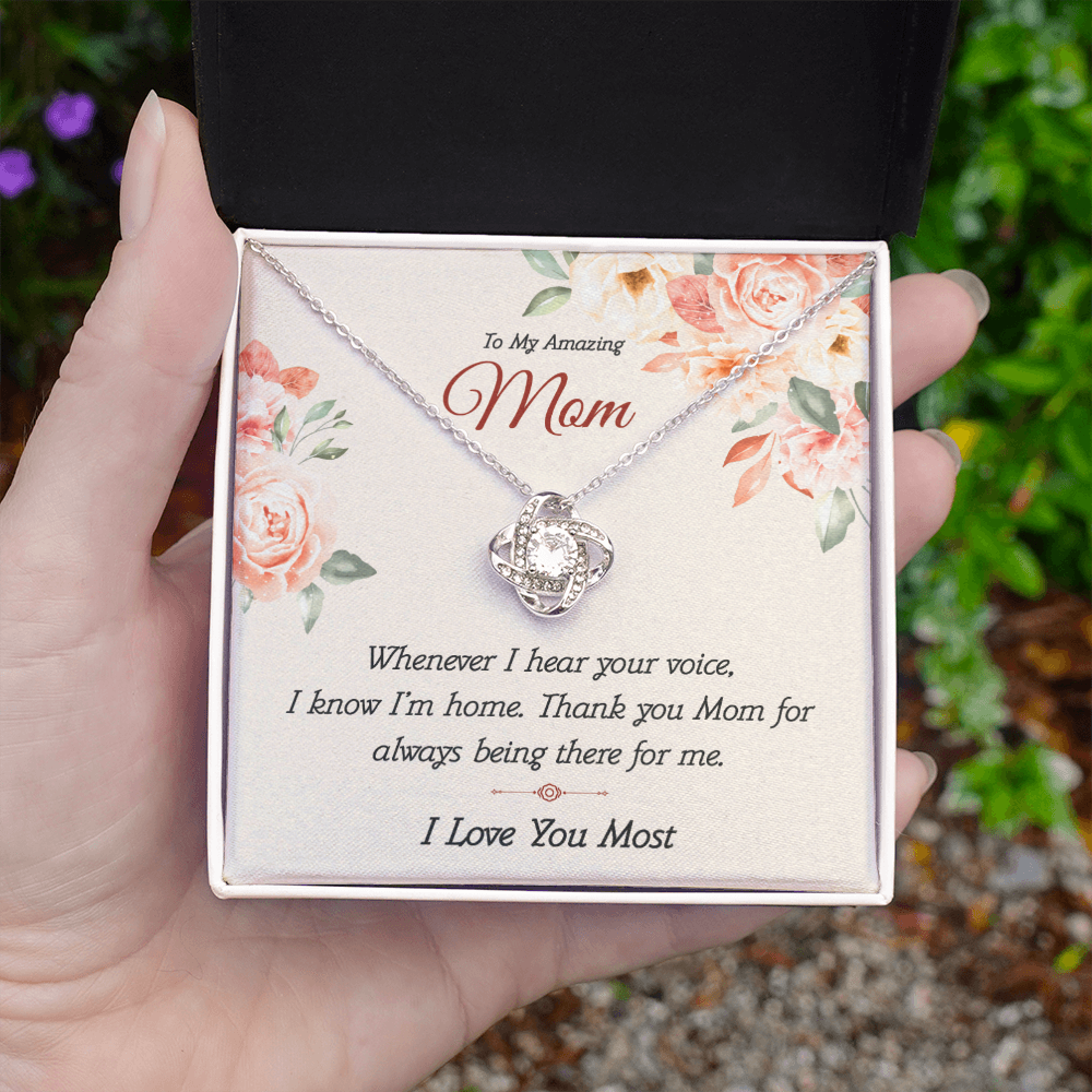 To My Amazing Mom From Daughter - Love Knot Necklace
