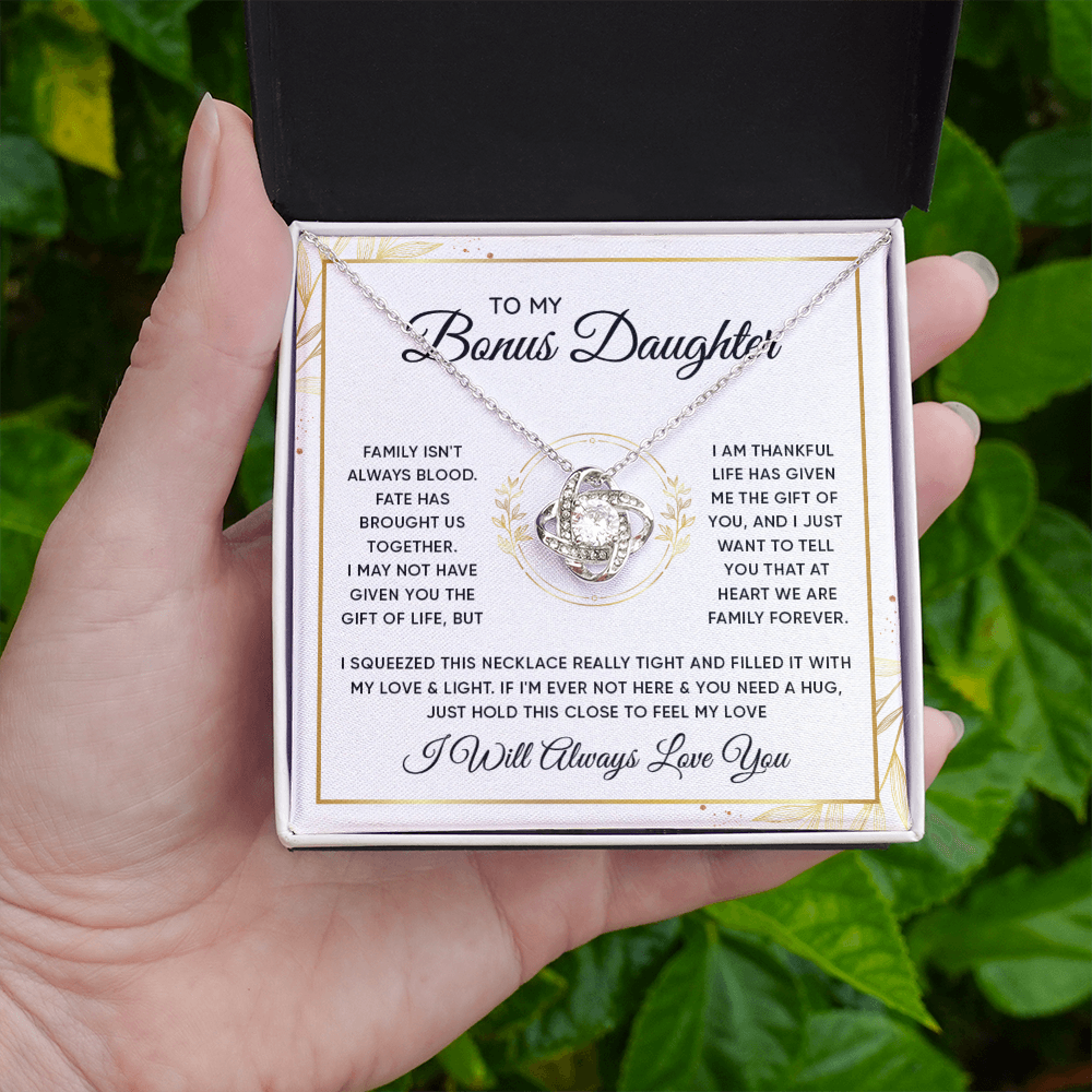 Bonus Daughter Gifts From Stepmom - Love Knot necklace
