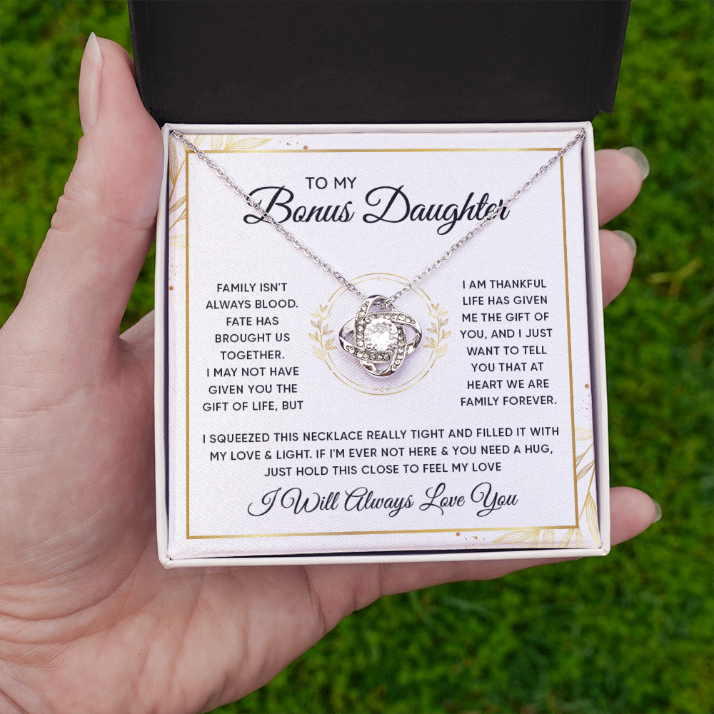 Bonus Daughter Gifts From Stepmom - Love Knot necklace