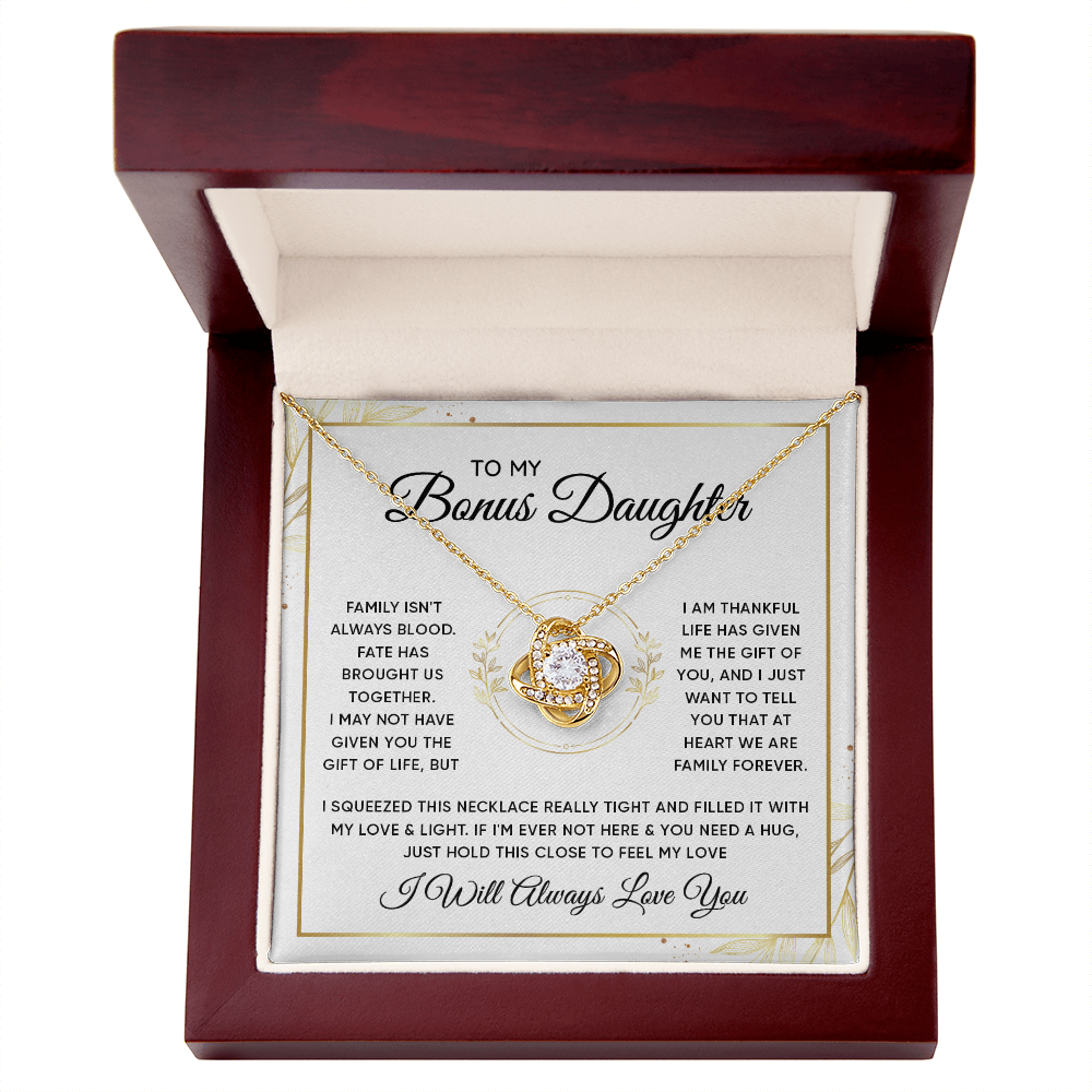 Bonus Daughter Gifts From Stepmom - Love Knot necklace
