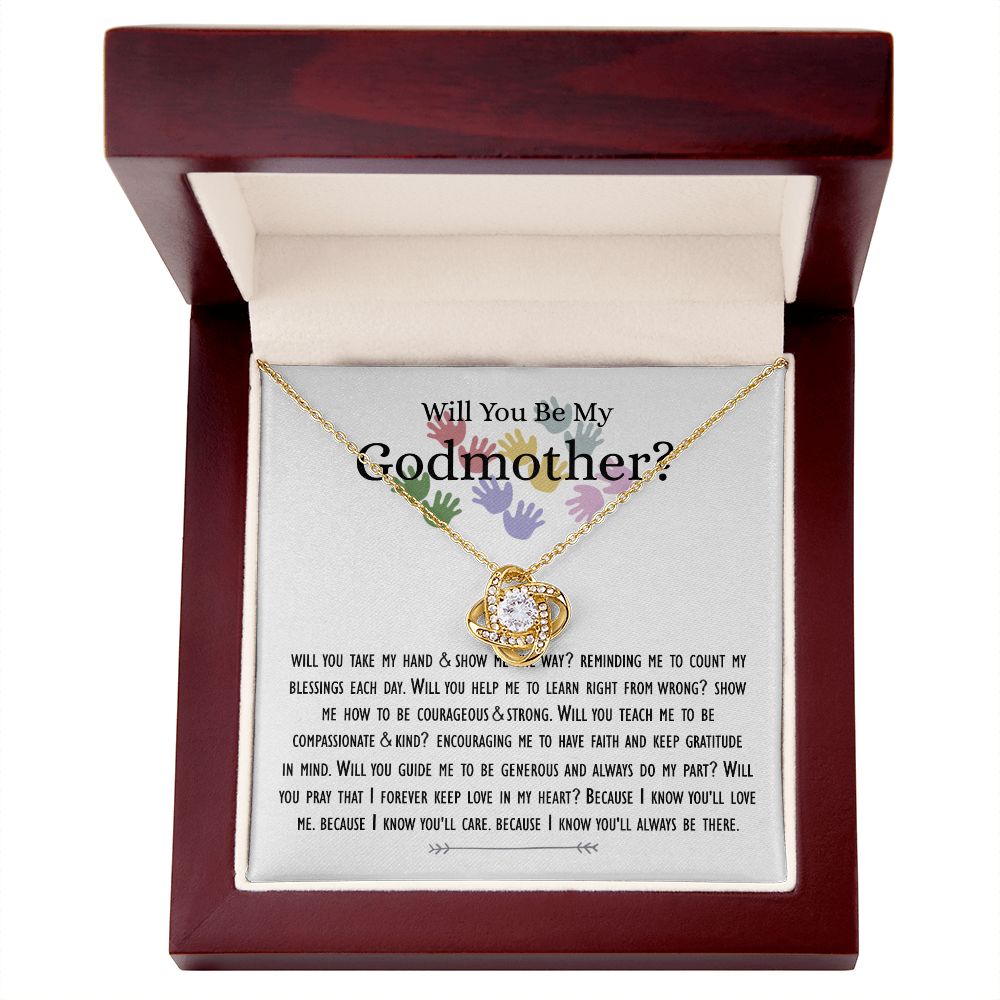 Godmother - Love Knot Necklace - B0BHTTDHTC