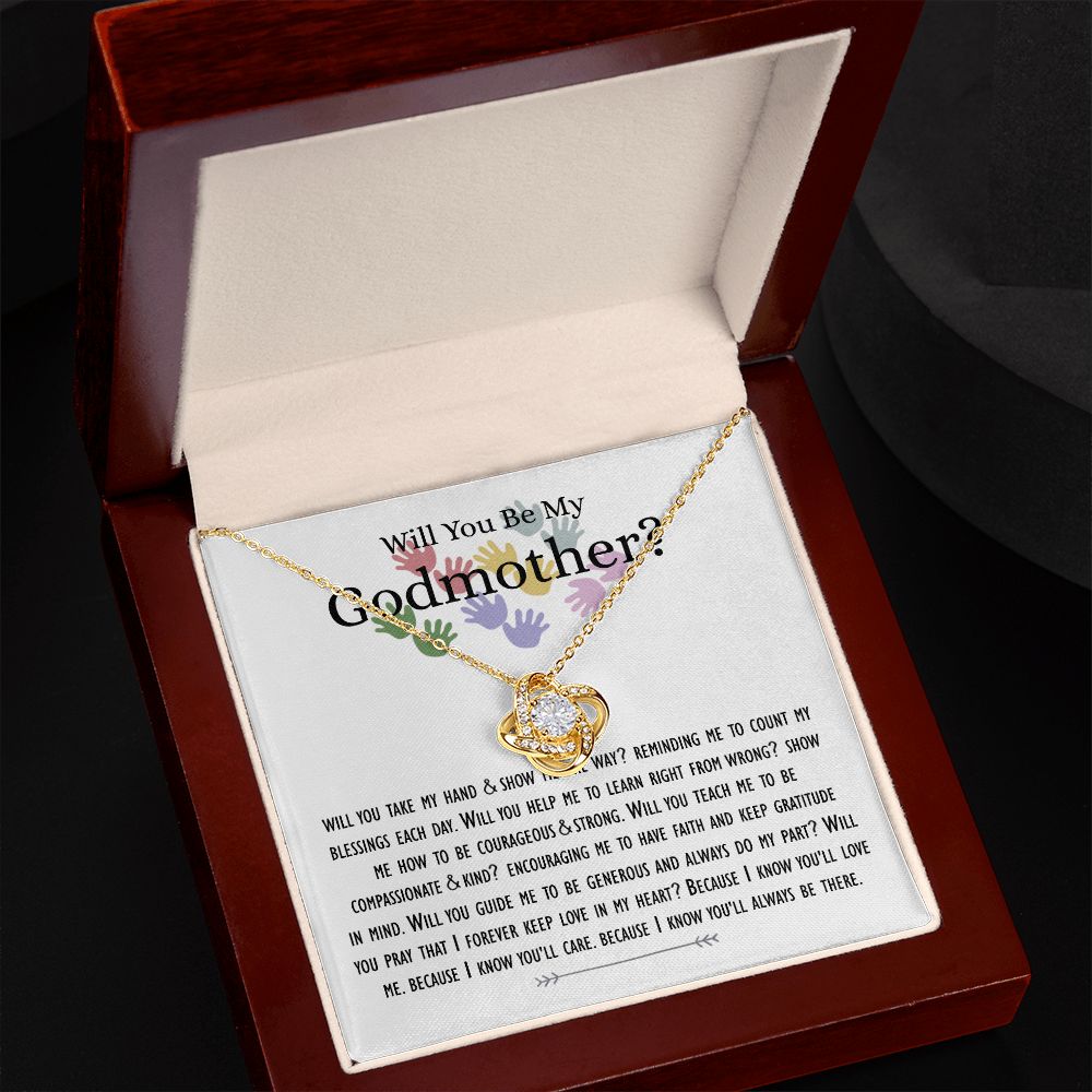 Godmother - Love Knot Necklace - B0BHTTDHTC