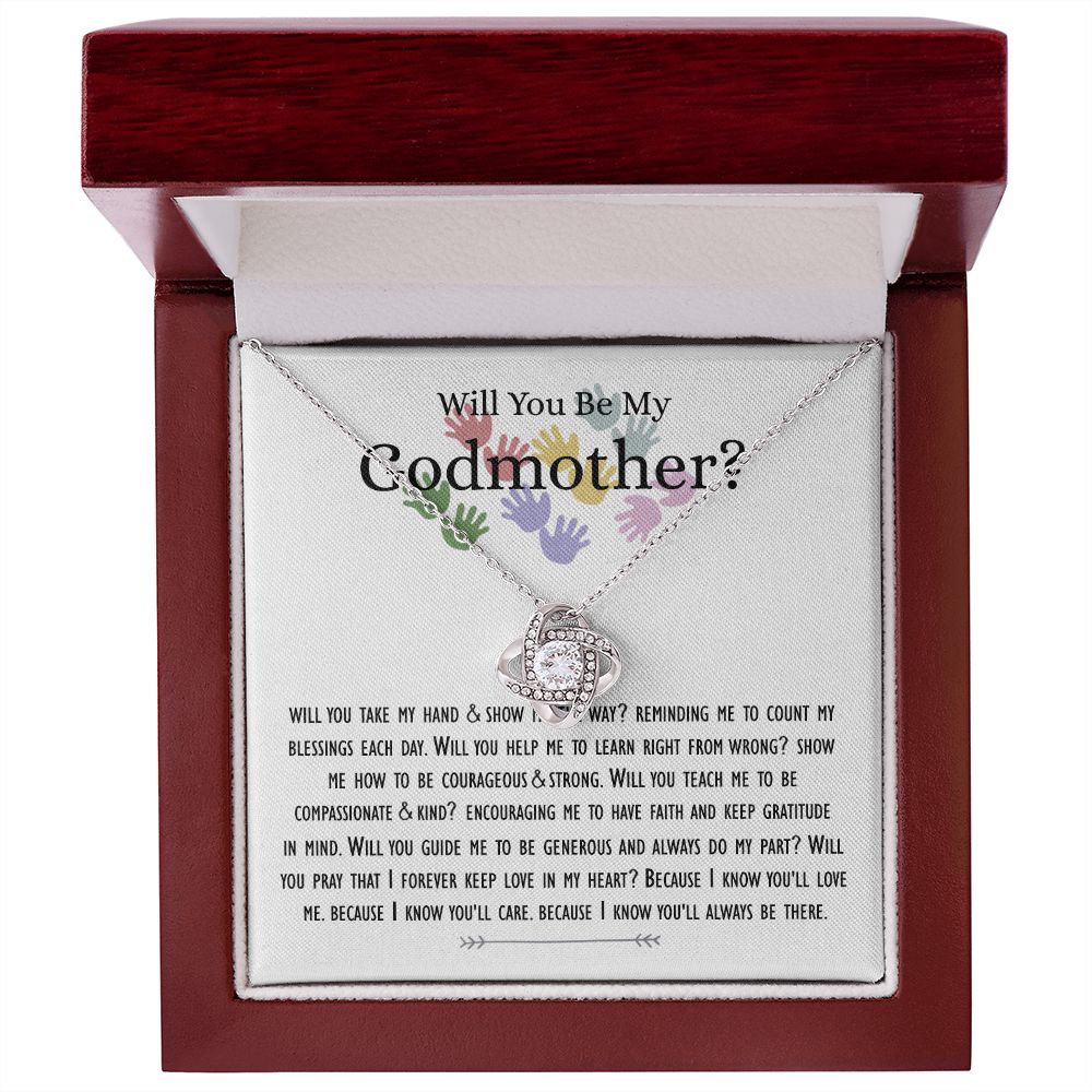 Godmother - Love Knot Necklace - B0BHTTDHTC