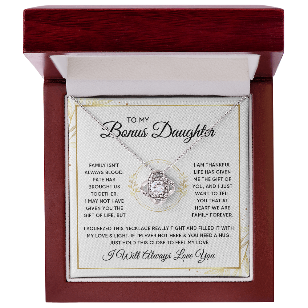 Bonus Daughter Gifts From Stepmom - Love Knot necklace