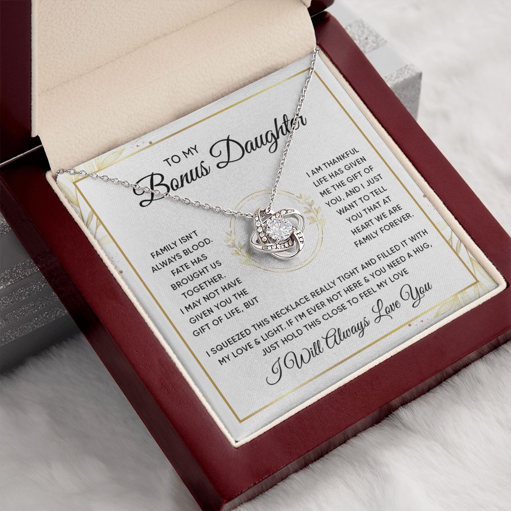 Bonus Daughter Gifts From Stepmom - Love Knot necklace