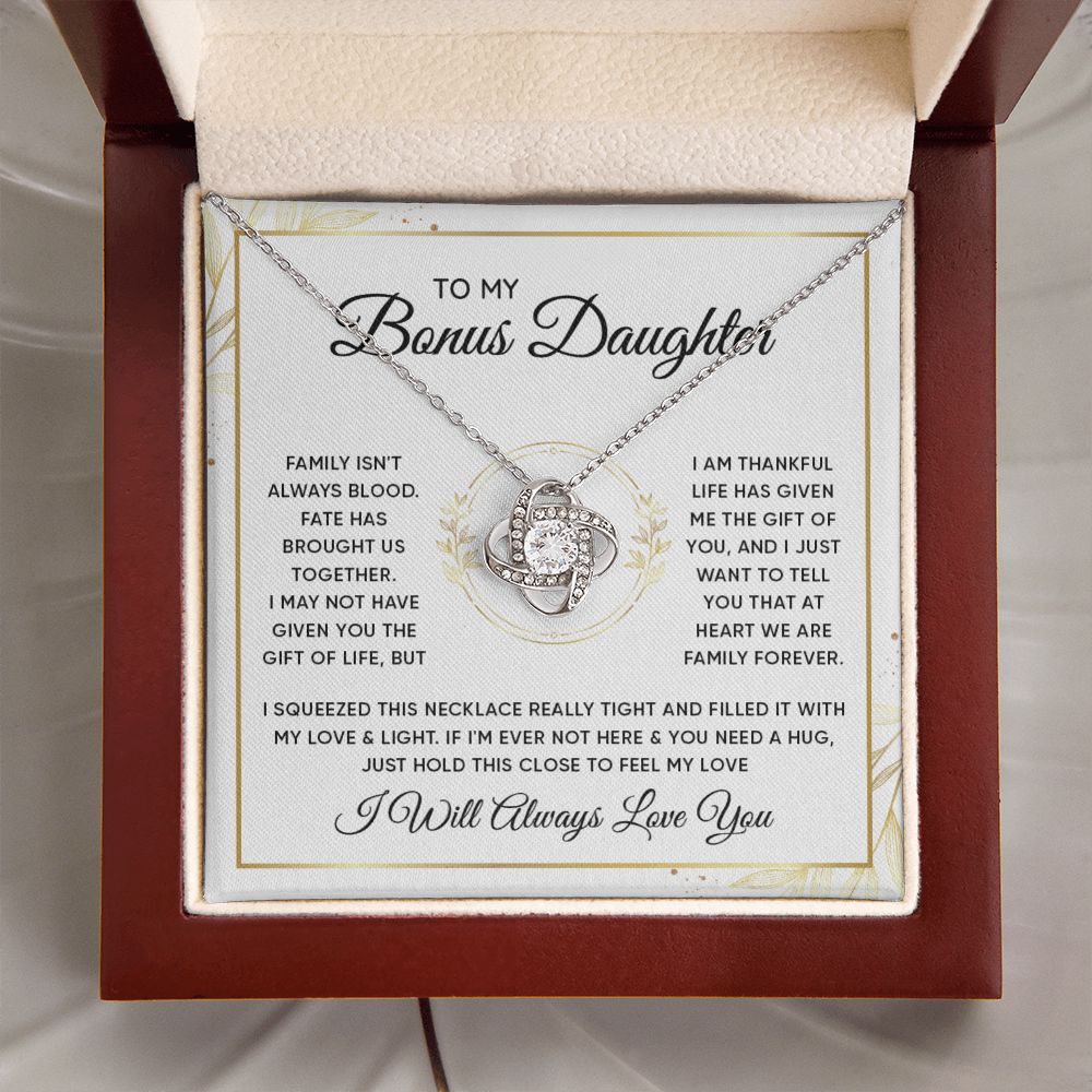 Bonus Daughter Gifts From Stepmom - Love Knot necklace