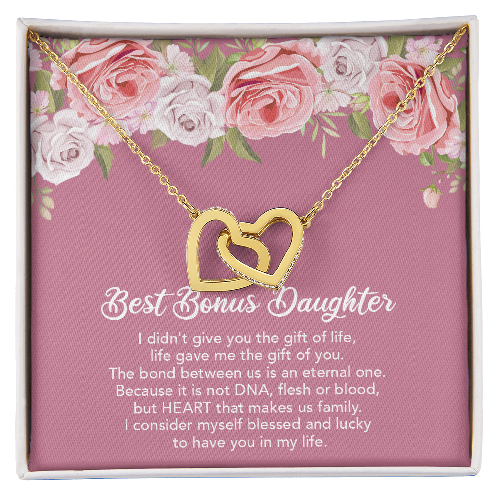 Bonus Daughter Gifts From Stepmom - Interlocking Hearts Necklace