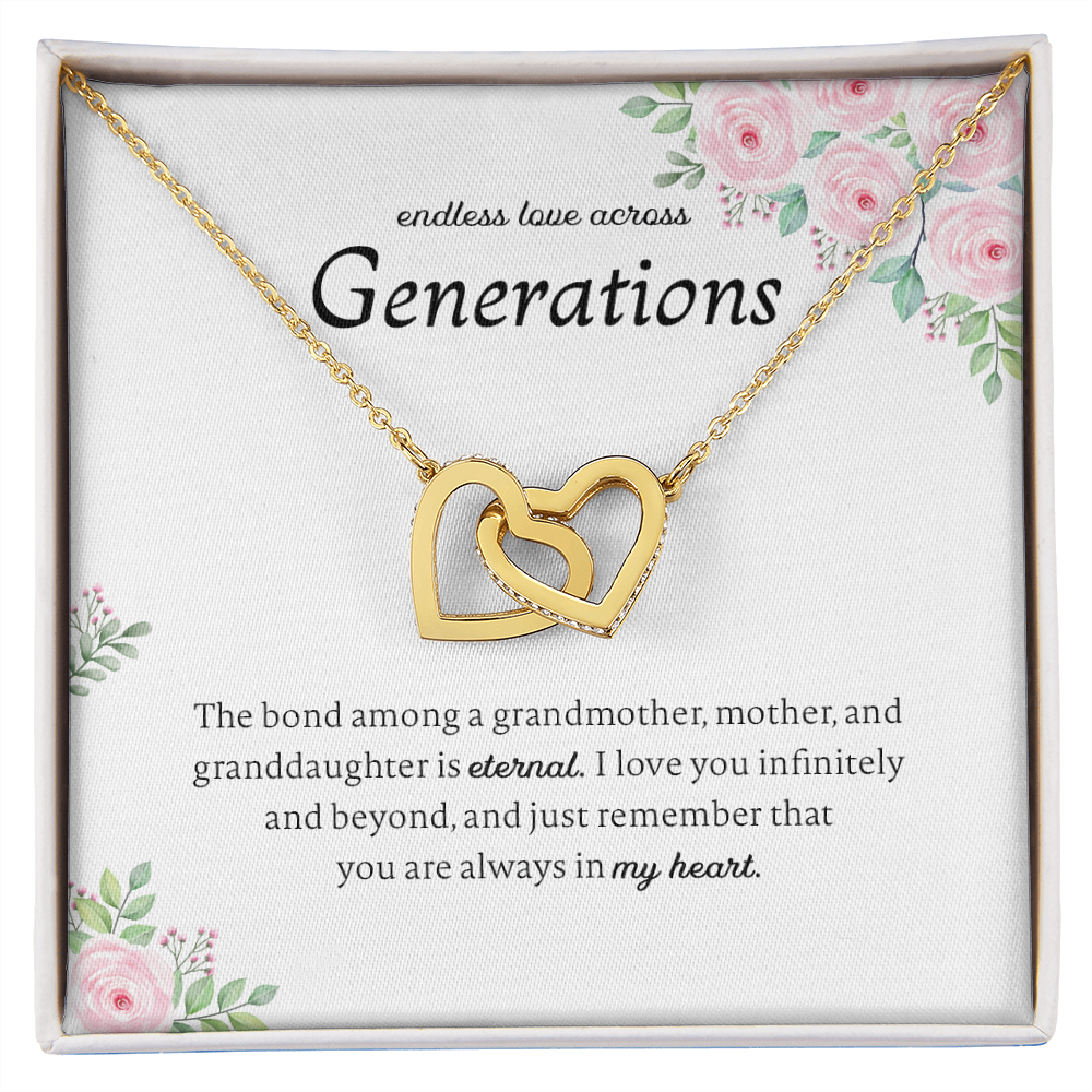 Generations Necklace For Grandma Mother Granddaughter