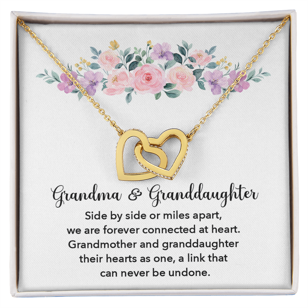 TH_To My Granddaughter - Interlocking Heart Necklace